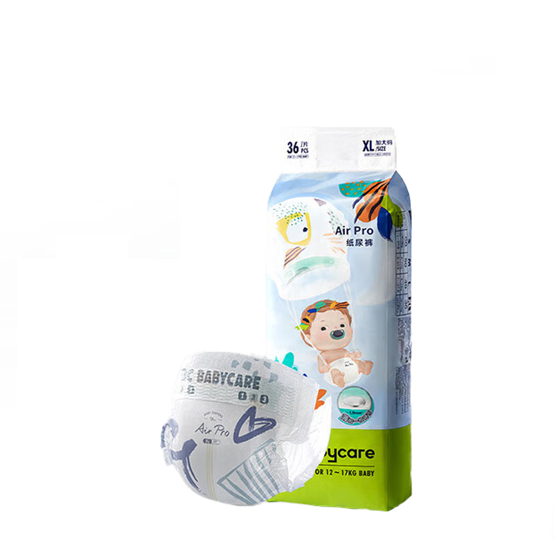 babycare BC2002342超薄日用Airpro纸尿裤弱酸亲肤超薄透气宝宝尿不湿 XL【36片】适合体重12-17KG