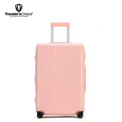 旅选（Traveler'sChoice） TC-LX80173 青春简约条纹拉杆箱 粉色 20寸