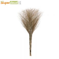 舒蔻(Supercloud) 老式手工编织扫帚 竹枝连体 5斤 黄色 把