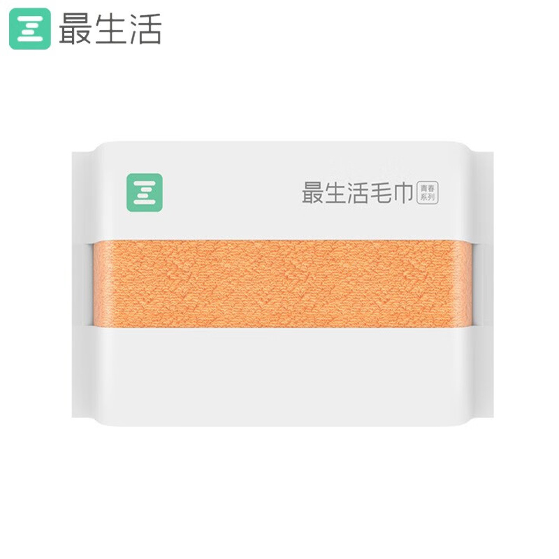 最生活（a-life） A-1193青春系列毛巾轻柔款32*70cm橙色