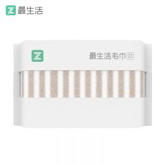 最生活（a-life） A-1182条纹系列毛巾轻柔款34*70cm棕色