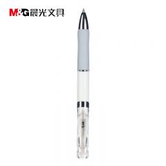 晨光(M&G) 文具K35/0.5mm黑色中性笔经典按动子弹头签字笔 白色笔杆水笔12支/盒AGPK3512