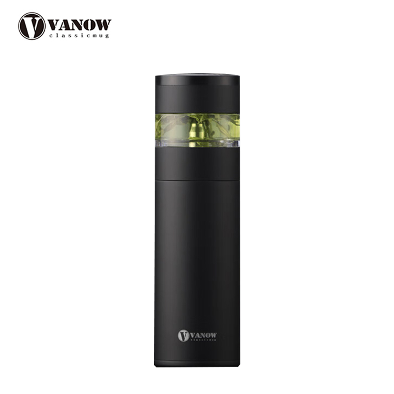 Vanow 纯钛保温杯茶水分离V0-XN-460T 商务黑