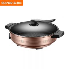苏泊尔（SUPOR） JJ34D05-180粉色电饼铛煎烤机6L大容量多功能家用多用途电火锅煎烤烙焖炖蒸煮涮锅