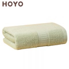 HOYO 1546新疆长绒棉毛巾纯棉柔软吸水速干臻品长绒棉精装牛皮纸单条毛巾草绿