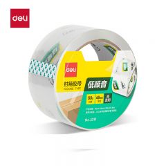 得力 低噪音封箱胶带/打包胶带 48mm*60y*50μm(54.86m) 3卷装 办公用品 JD91