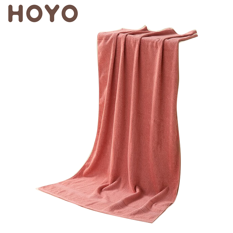 HOYO JP8929臻品长绒棉浴巾EVA单条装西瓜红