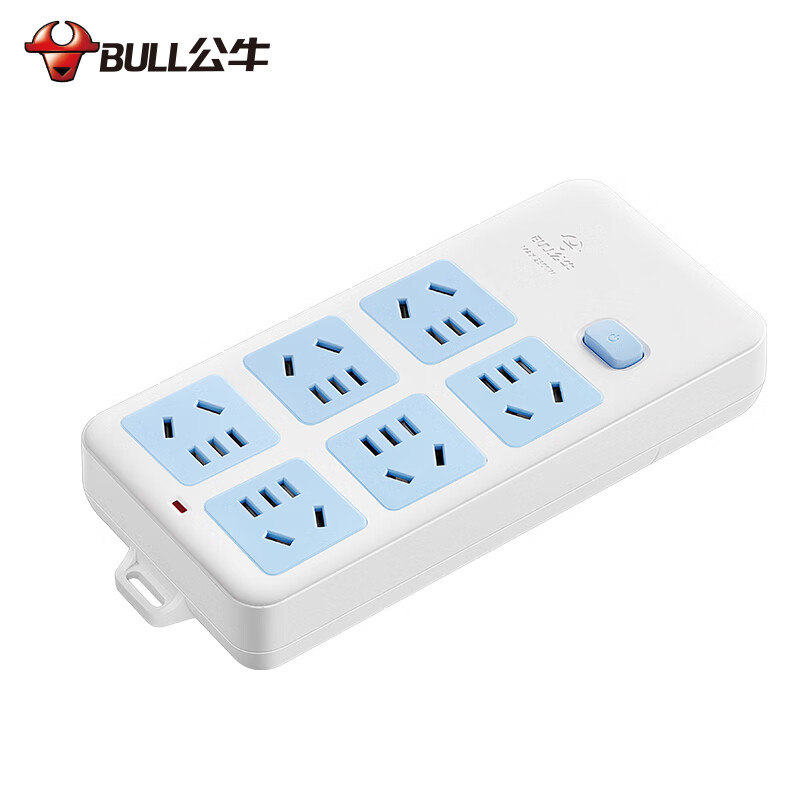 公牛（BULL） 6位总控无线插座 带儿童保护门GN-109K无线袋装延长线插座(3765)新国标插座/插线板/插排/排插/接线板/拖线板