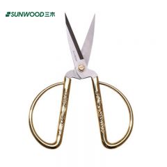 三木（SUNWOOD） 91125 128mm不锈钢剪刀 龙凤呈祥结婚开业剪彩居家剪家用彩金剪子美工剪手工剪裁缝剪裁纸剪纸