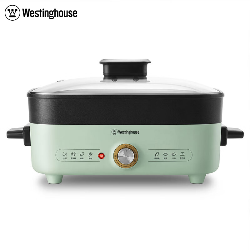 西屋（Westinghouse） 5L大容量家用多功能锅WSC-1450G智能料理锅加热大容量加厚家用电热锅火锅