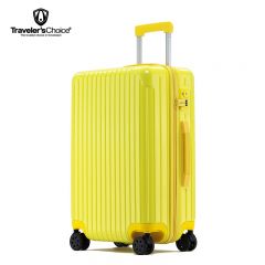 旅选（Traveler'sChoice） TC-LX80173 青春简约条纹拉杆箱 黄色 20寸