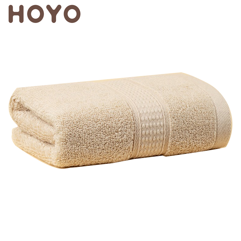 HOYO 1539新疆长绒棉毛巾纯棉柔软吸水速干臻品长绒棉精装牛皮纸单条毛巾浅咖