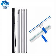兰诗（LAUTEE） 一支杆玻璃清洁套装 铝合金拼接杆（9米6节杆+玻璃刮+T头擦）三件套 L-2027