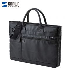 山业（SANWA） BAG-GF8BK商务休闲电脑包大容量笔记本包单肩包商务公文包 黑色 15.6英寸