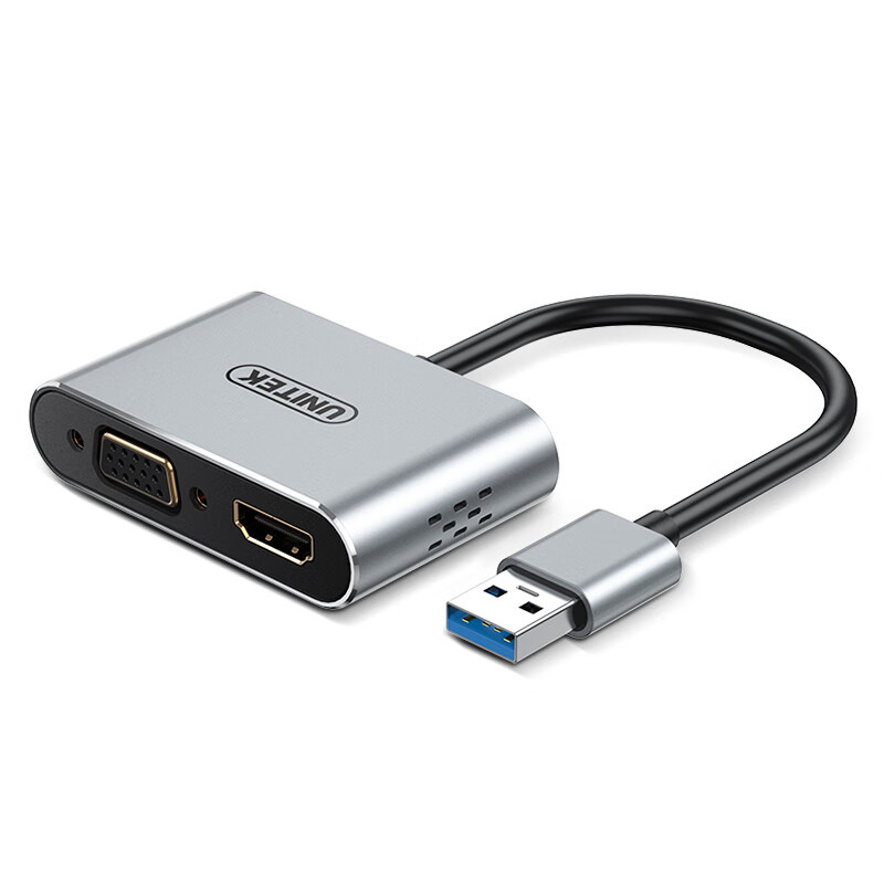 优越者（UNITEK）V304A Type-C转HDMI/VGA转换苹果电脑Mac扩展华为笔记本电视投影仪转换器 USB扩展坞