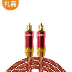 礼嘉（LIJIA） LJ-QHR02发烧级数字光纤音频线2米 锌合金壳方口 HIFI无损传输 7.1声道数码功放DVD家庭影院汽车音箱线