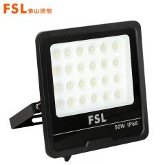 佛山照明（FSL）LED投光灯路灯工地灯露营灯 IP66户外防水射灯室外照明灯铝材抗浪涌50w白光压铸铝4500lm流明