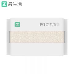 最生活（a-life） A-1180新疆长绒棉纯棉密封毛巾 强吸水洗脸巾 国民系列 米色 34*72cm
