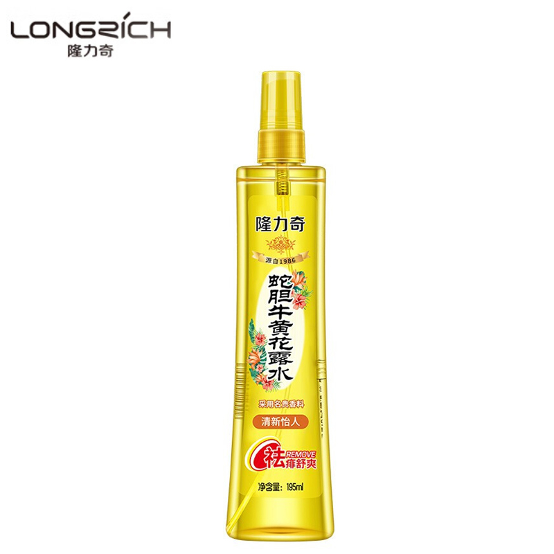 隆力奇（LONGRICH）蛇胆牛黄花露水喷雾清凉止痒花露水195ml