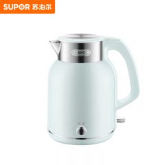 苏泊尔（SUPOR） SW-20S88A电水壶2L大容量全钢无缝双层防烫电热水壶316L不锈钢烧水壶一键保温恒温大角度开合蓝色