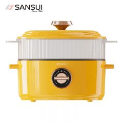 山水（SANSUI） S-HG1526上蒸下煮省时料理可拆卸电源线 易收纳电煮锅（多功能火锅）
