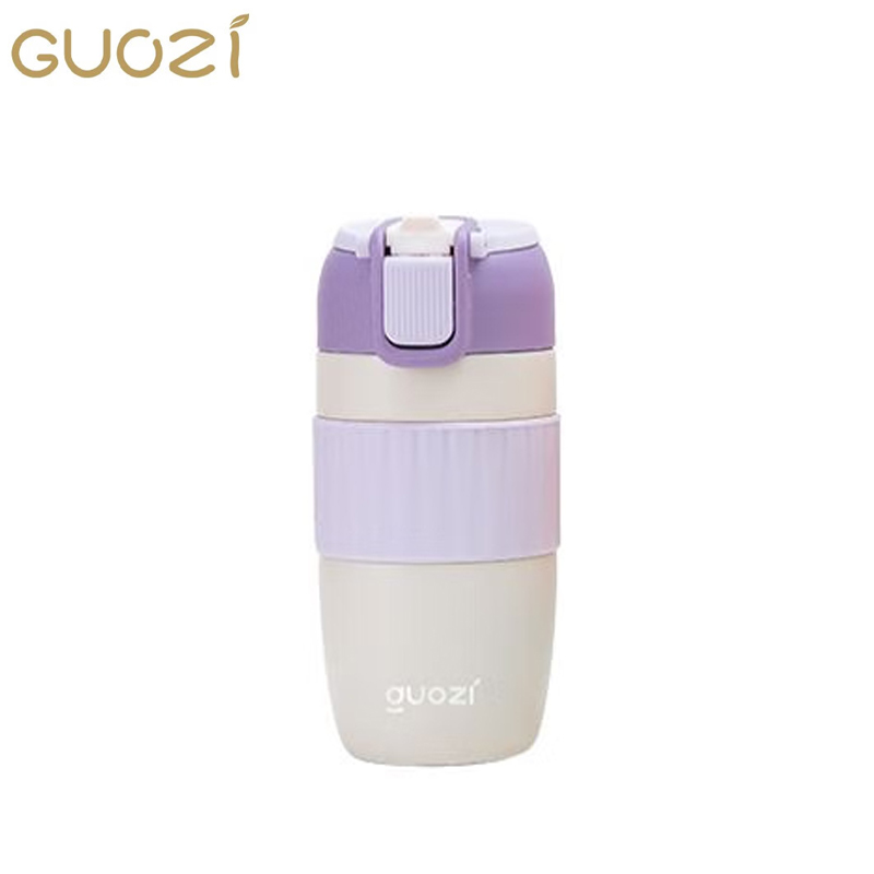 果兹 GZ-B49元气果双饮杯紫色400ml316不锈钢内胆标准级PP材质防滑杯底