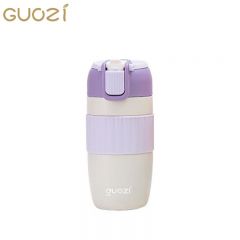 果兹 GZ-B49元气果双饮杯紫色400ml316不锈钢内胆标准级PP材质防滑杯底