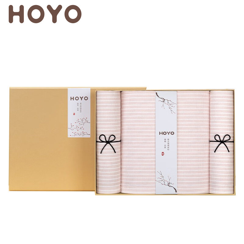 HOYO 3597素颜樱花礼盒毛巾三件套粉
