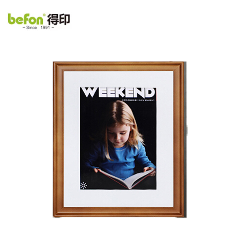 得印（befon） 实木相框摆台8寸巴洛克胡桃色烤漆相片框欧式木质相片挂墙画框照片框照片墙组合框1831