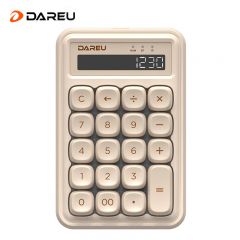 达尔优（dareu）小方糖机械键盘Z19双模无线蓝牙办公小数字键盘高颜值帆布白