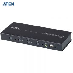 宏正（ATEN） CS724KM 4口USB多电脑键鼠快切切换器 支持菊花链扩展至8口切换 电脑设备信号独立分开切换工业级