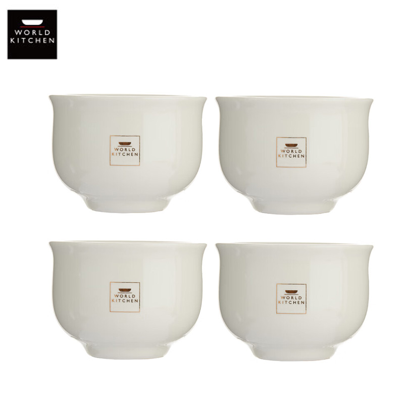 康宁（Corelle Brands） 小主人陶瓷杯四件组-米白WK-XZRB\/KZ\/JY \/BGE WORLD KITCHEN四件组-米白