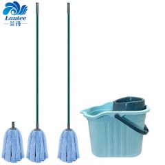 兰诗（LAUTEE）超细纤维拖把拖把布 3个拖头+2个杆子+拖把桶 颜色随机 FH-2006