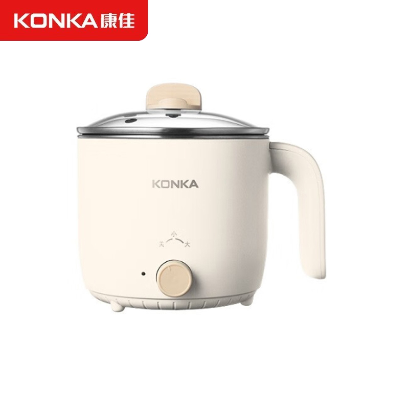 康佳（KONKA） KZG-15YX301电煮锅电火锅电蒸锅煎锅多功能炒锅学生宿舍煮面锅1.5L