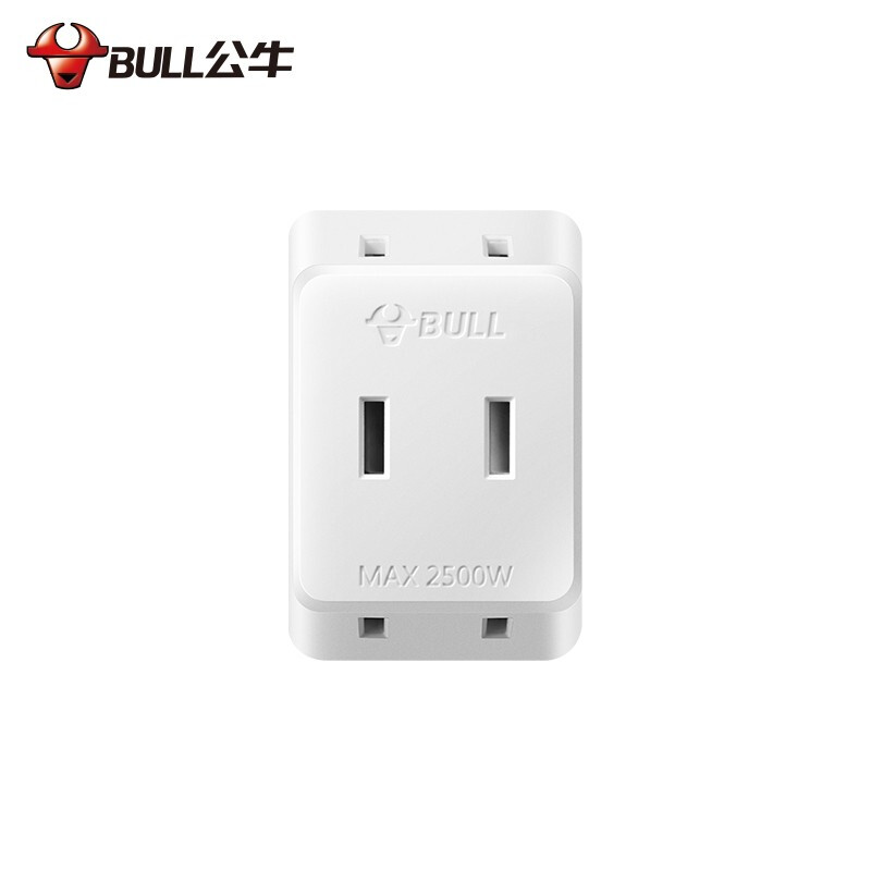 公牛（BULL） A230(S)两极一转三吸塑装转换器(3935) 多功能插座一转多/保护门插座电源转换插头 扩展转换器