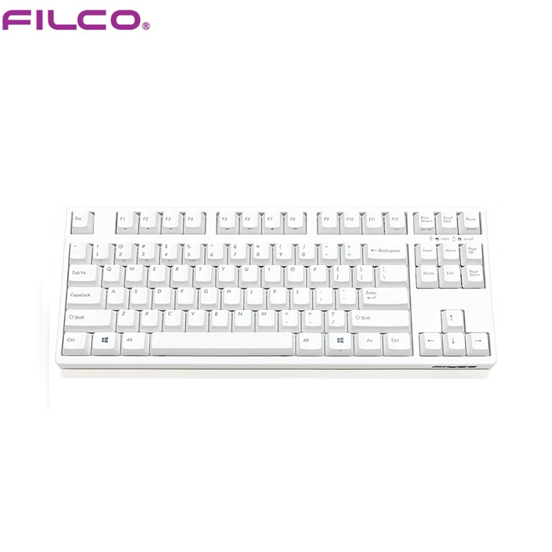斐尔可（FILCO） FKBC87M/EMW2「87双模圣手二代」蓝牙无线键盘 双模有线cherry机械键盘 纯白色 茶轴