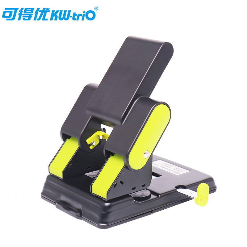 可得优 9302省力两孔打孔机办公重型省力打孔器刀头可更换打70页 绿色