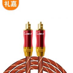 礼嘉（LIJIA） LJ-QHR03发烧级数字光纤音频线3米锌合金壳方口 HIFI无损传输7.1声道数码功放DVD家庭影院汽车音箱线