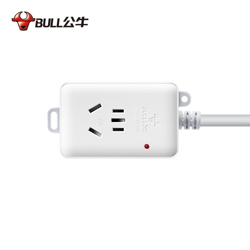 公牛（BULL） 103D(B)袋装延长线插座空调/电热水器/电烤炉可用插排插线板(3758)3*1.5,1.8m,1H