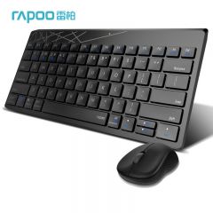 雷柏（Rapoo） 8000GT无线蓝牙键盘鼠标套装商务办公笔记本电脑便携键鼠轻薄紧凑便携黑色