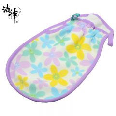 洁神 超爽洗澡巾93659紫色包边