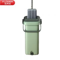 五月花 拖把带桶家用吸水免手洗洗脱一体刮刮桶38CM平板含2布