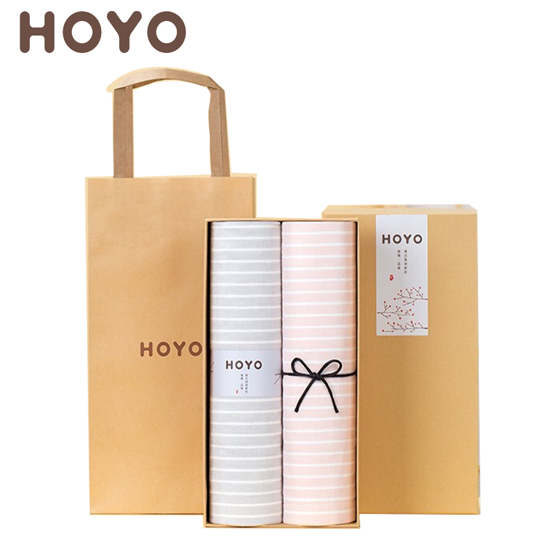 HOYO 2623素颜樱花礼盒毛巾两件套灰粉
