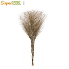 舒蔻(Supercloud) 老式手工编织扫帚 竹枝连体 3.8斤 黄色 /把