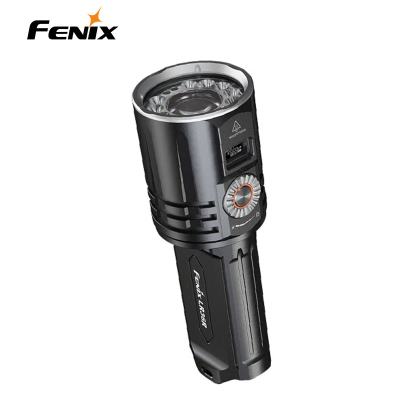 FENIX 菲尼克斯手电筒强光远射白激光大泛光拨盘数显屏幕搜救手电 LR36R 黑色