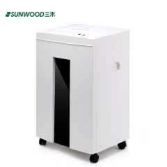 三木 SD9112 氮化钢刀系列碎纸机 21L 5级保密 双入口碎光盘 白色