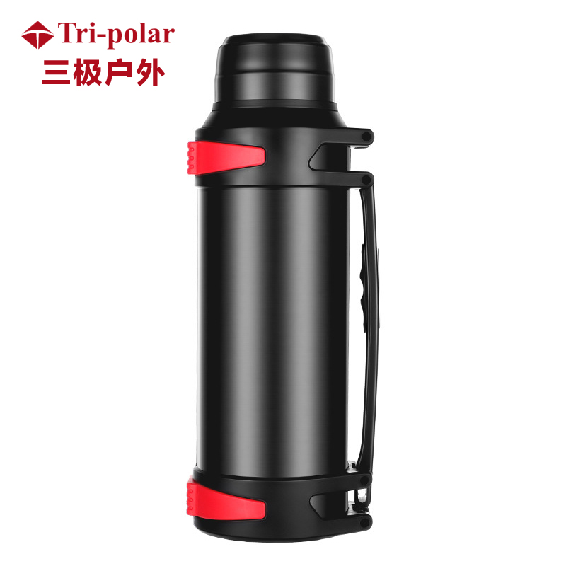 三极户外（Tri-polar） TP3622大容量真空保温壶304不锈钢保温杯户外车载旅行壶睿智黑4000ml