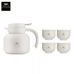 康宁（Corelle Brands） 温显焖茶杯壶五件组 WK-BH05J13C-JY/KZ 温显焖茶杯壶五件组
