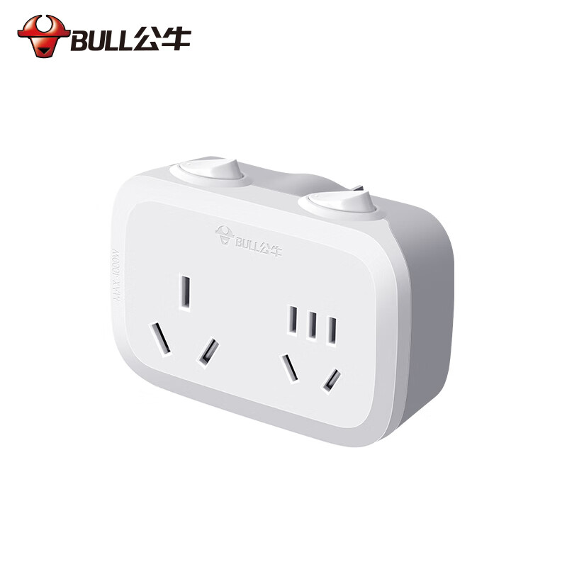 公牛（BULL） GN-9323D(S)吸塑装转换器转换插头多用功能插座转换器分插移位器无线插排（3356）