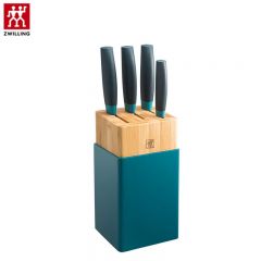 双立人（ZWILLING） 54360-000-722刀具套装菜刀多用水果刀砍骨刀切菜刀切肉刀刀架NOW S系列刀具5件